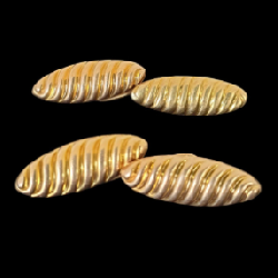 Vintage 14K Gold Textured Cufflinks – 5.16g