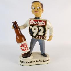 Vintage Oertel's '92 Beer Chalkware Bar Back Statue