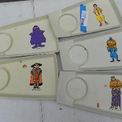 Vintage McDonalds Character food trays x 5