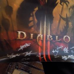 Diablo poster 26x39 signed by all crew(according to Google 1 of 3) - BLIZZ-CON 2011