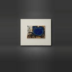 Brita Heilimo for Arabia Finland Blue Crab Stoneware Wall Plaque