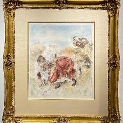Lot #214 Original Pierre Auguste Renoir Color Lithograph - Enfants jouant a la balle