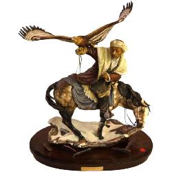 Extremely Rare Bronn bisque porcelain Mongolian Wolf Hunter www.SouthJerseyAuction.com