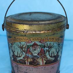 Santa peanut butter tin