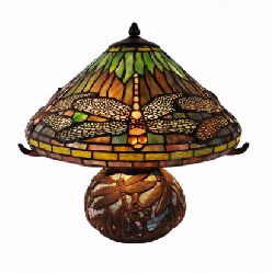 Tiffany-Style Dragonfly Stained Glass Table Lamp