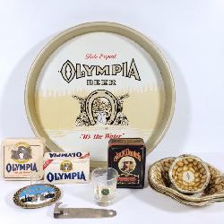 Vintage Olympia Beer & Jack Daniel's Barware Lot
