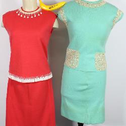 Lot # : 4 - 1960s Wool Knit Skirt & Top Sets