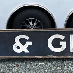 Bar & Grill Sign, 146in x 19in wood fram